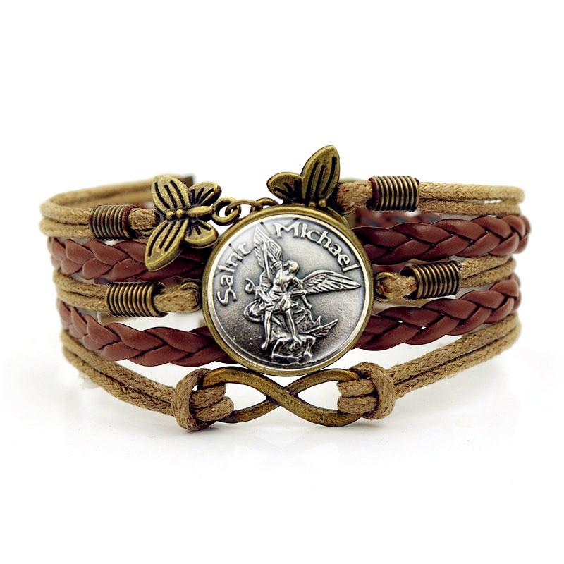 Элегантный браслет с драгоценными камнями времени Семи Архангелов, женская мода, бесконечность, бабочка