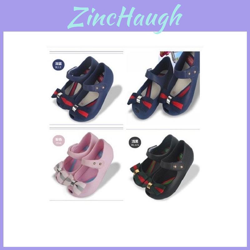 Восхитительные детские гелевые туфли Mini Melissa с дизайном в виде бабочки и банта для юных модниц