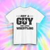 Guy Who Loves Wrestling Shirt Funny Wrestler Fan Graphic Tee S-5XL
