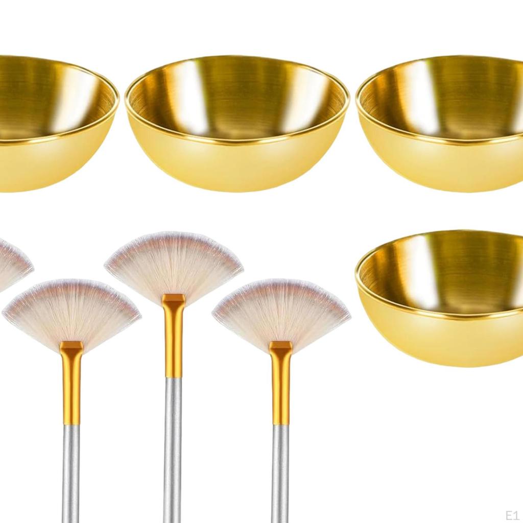 4 Pieces Face Mixing Bowl Set DIY Tools Multipurpose Stainless Steel Facial Bowls for Makeup