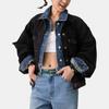 Levi's Женская деконструированная джинсовая куртка-тракер в стиле пэчворк Черная 003SX-0000