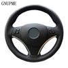 GNUPME DIY Black Hand-Stitched Artificial Leather Car Steering Wheel Cover for BMW E90 320i 325i 330i 335i E87 120i 130i