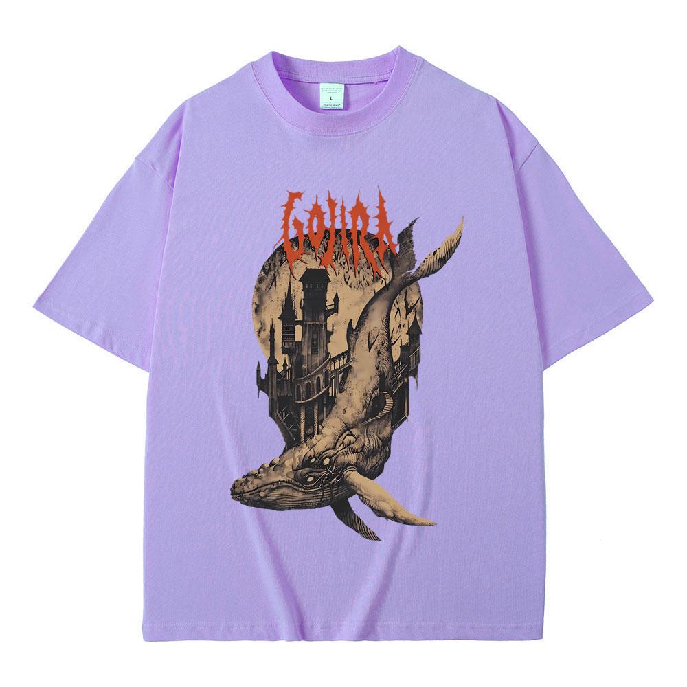 French Metal Band Gojira From Mars To Sirius Flying Whales Vintage Rock Graphic T Shirt Men Women 100% Cotton Oversized T-shirts