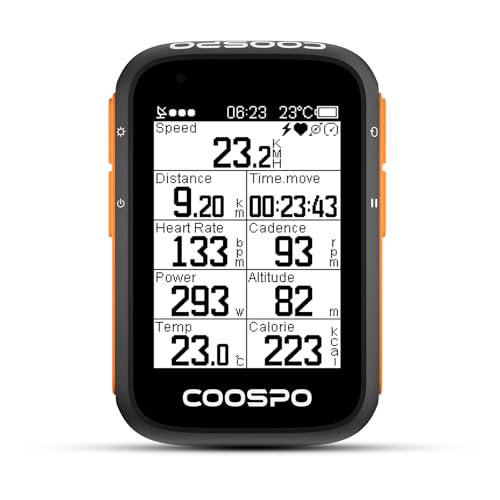 COOSPO BC200 Велокомпьютер GPS Беспроводной Велосипедный Спидометр Велокомпьютер с Аккумулятором Большой Емкости (36 часов непрерывной работы), ANT+ и Bluet