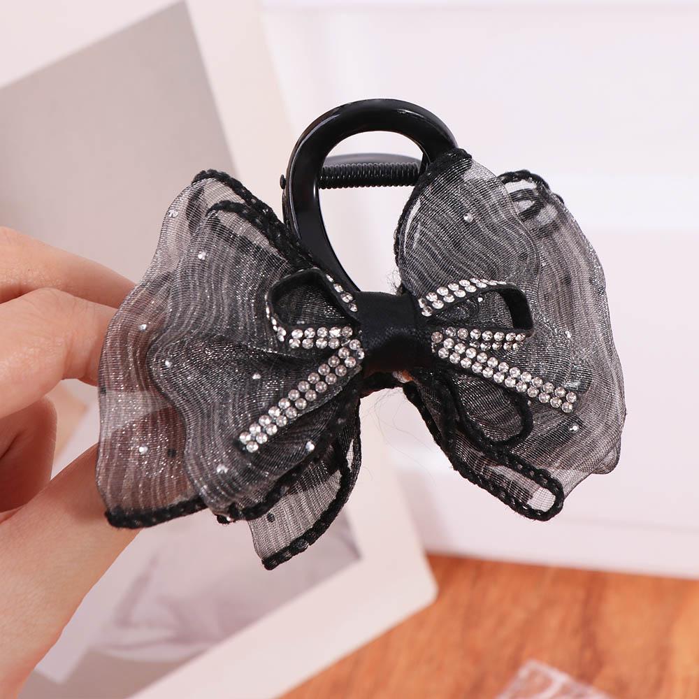 Пластиковый бант-коготь для волос в корейском стиле со стразами в виде акулы, милый бант-коготь для волос ежедневно