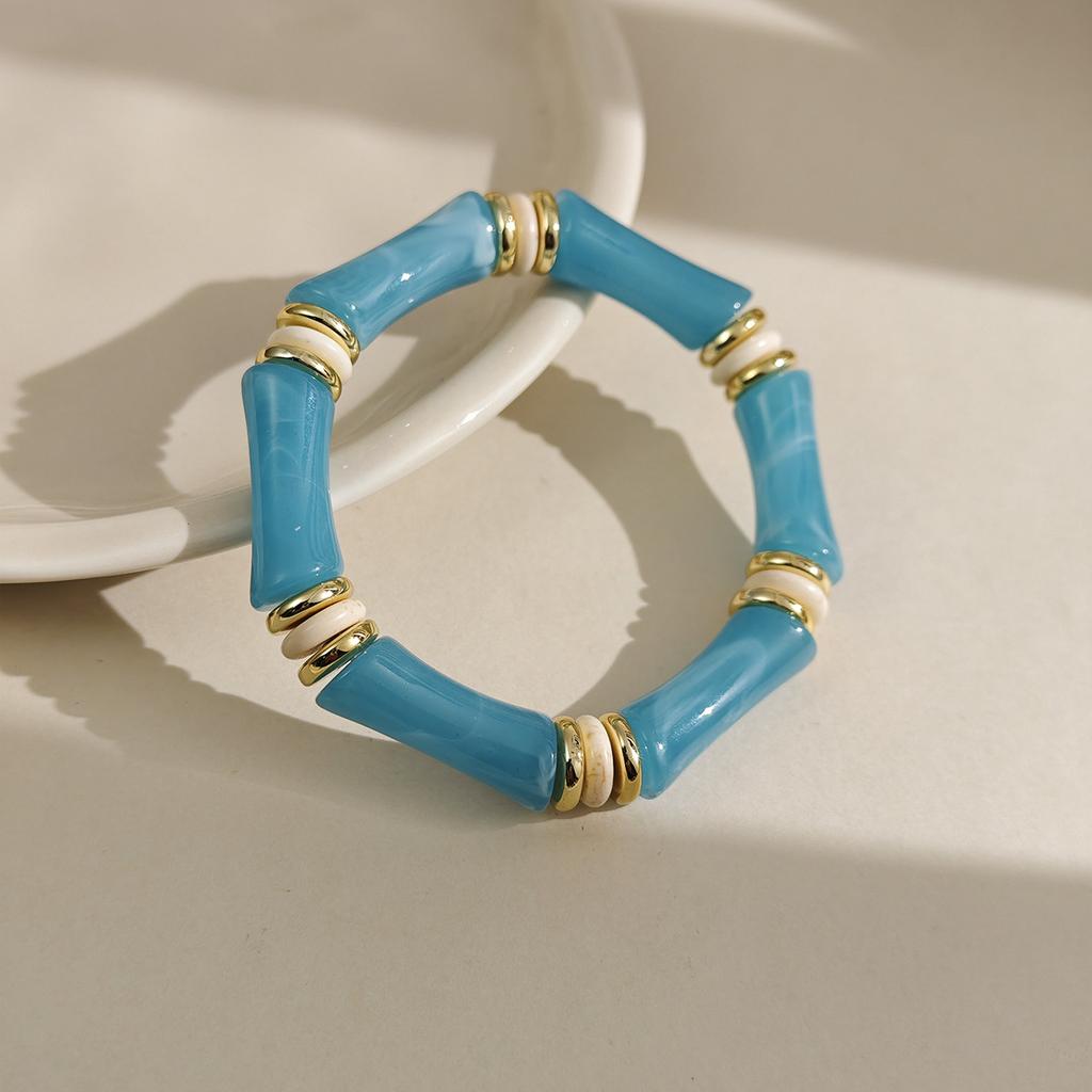 Color Smudging Elbow Joint Elevation Bracelet Bamboo Design Sense Simple Personality Medium Antique Bracelet