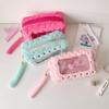 Plush PVC Y2K Bow Stationery Bag Desktop Storage Bow Pencil Pouch Korean Style Pencil Case  Student