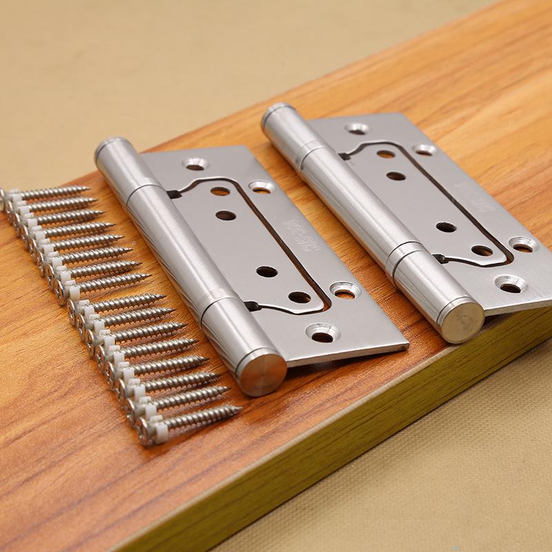 Бесшумные петли из нержавеющей стали толщиной 4 дюйма, без прорезей, матовая отделка