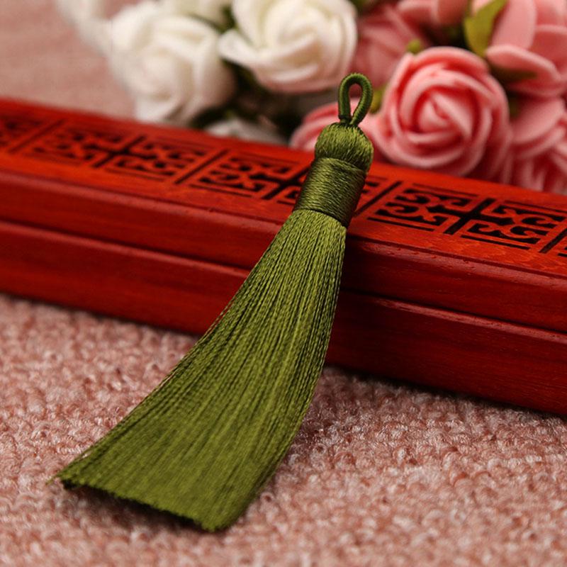 Creative Crafts 1PC/1Pair New Hot DIY 8cm Jewelry Accessories Bookmark High Quality 25 Colors Handmade Bohemia Long Silk Tassel for Earrings