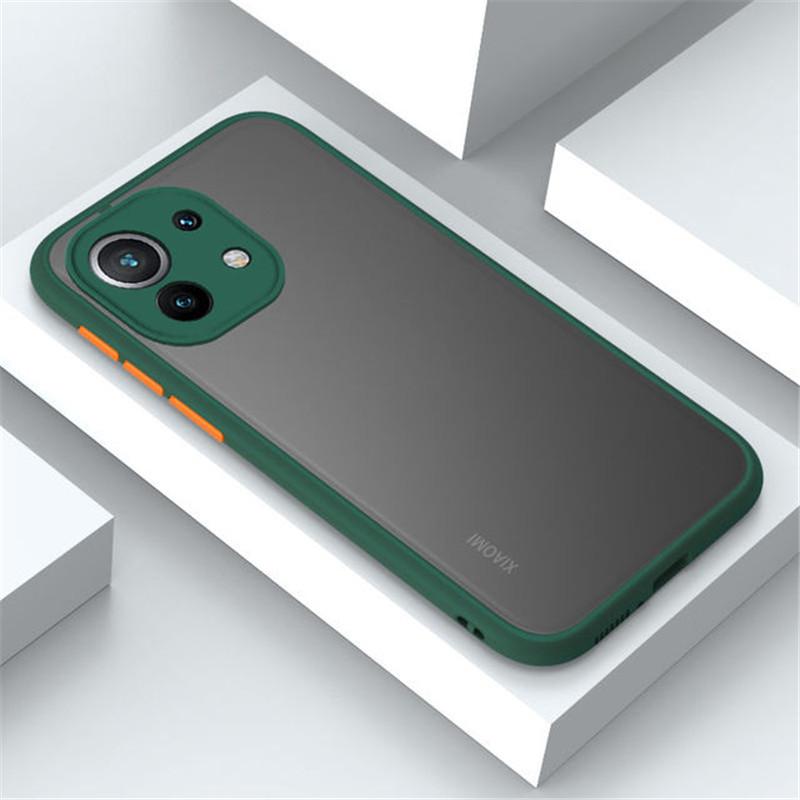 Полупрозрачный матовый чехол для Xiaomi Mi 13 12 11 Lite 5G NE 12 12X 13T 12T 11T 10T Poco X6 X5 X4 M4 Pro Redmi Note 13 12 11 Pro, чехол, бронированный бампер