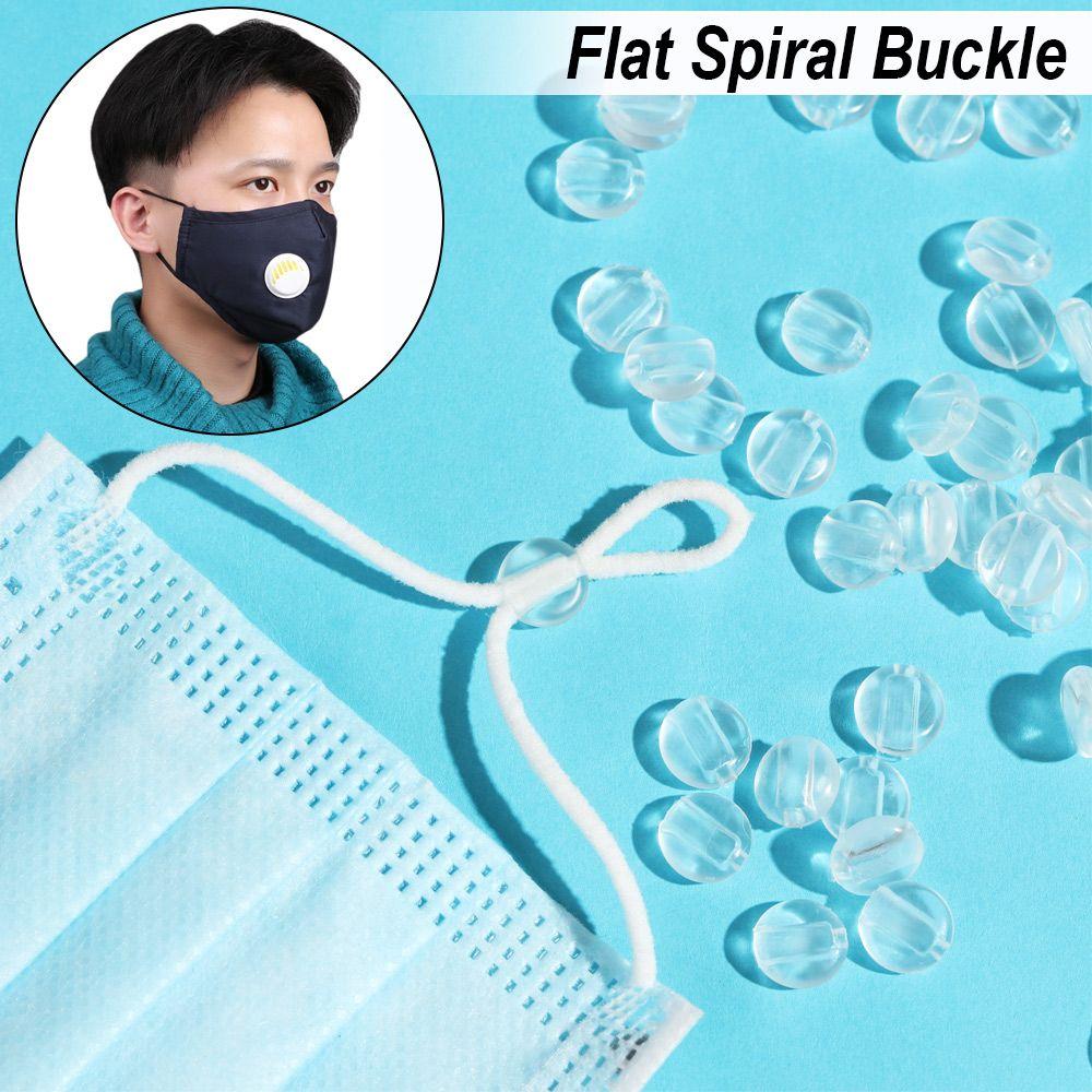 Cap Accessories Elastic Band Drawstring Button Adjustable Beads Mask Buckles Flat Spiral Buckle