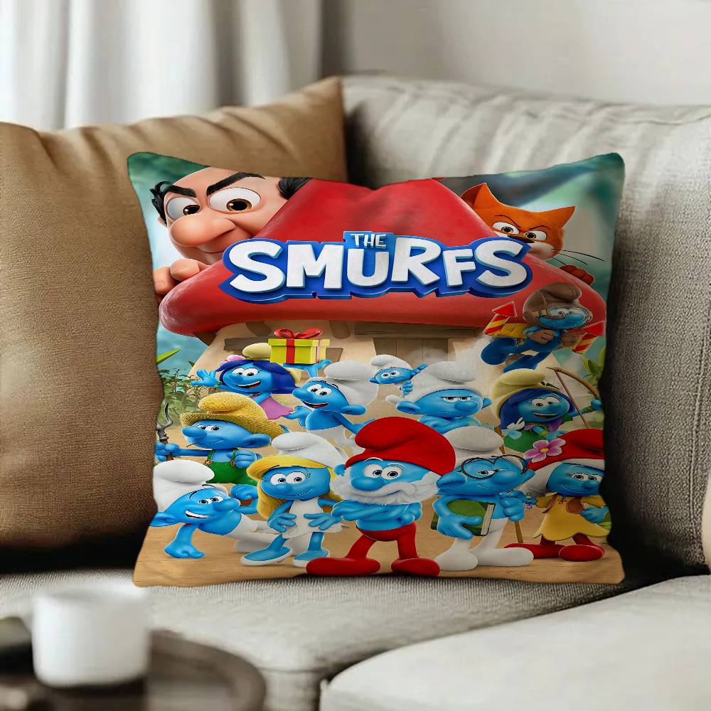 Cartoon SSmurfs Cushion Cover Decorative Pillow Sofa Home Decor case pillow cases