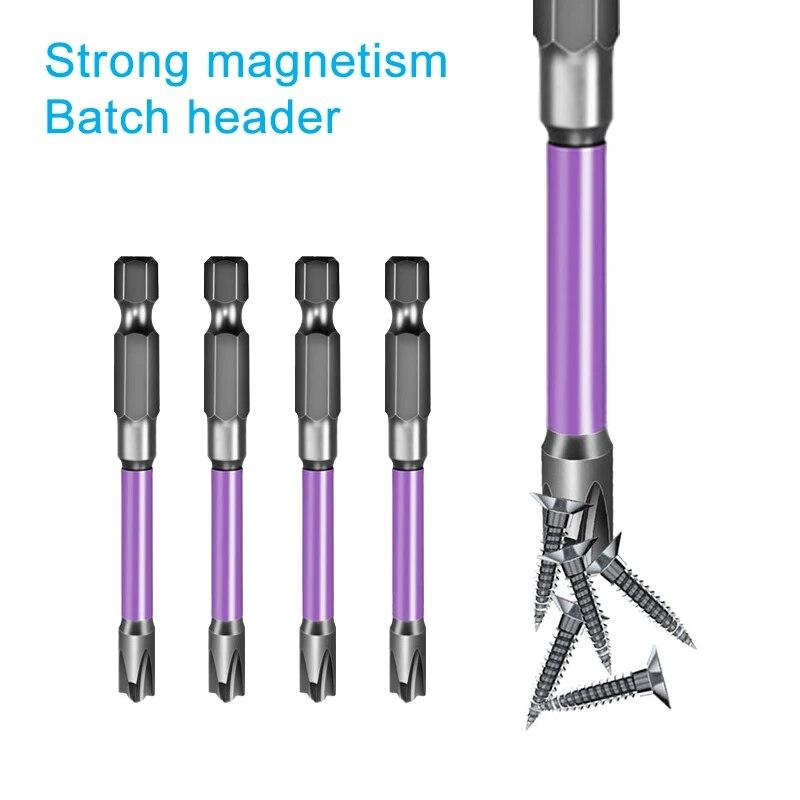 10pc Electrician Specific Hexagonal Handle Anti Slip Screwdriver 65-110mm Cross Shaped Magnetic Coil Disassembly Tool Set