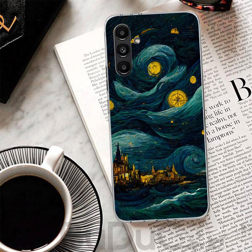 Чехол для телефона 'Звездная ночь' Ван Гог Для Samsung A17 A16 A26 A36 A56 A15 A14 A13 A55 A54 A53 A35 A34 A33 A25 A24 A23 A05S A04S A