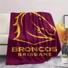 Brisbane Broncos  Print Flannel Blanket, High quality Comfortable for All Seasons, Home Decor, Warmth and Comfort