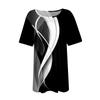 Women's Fashion Casual  Print Round Neck Short Sleeve Top Womens Plus Size Tops