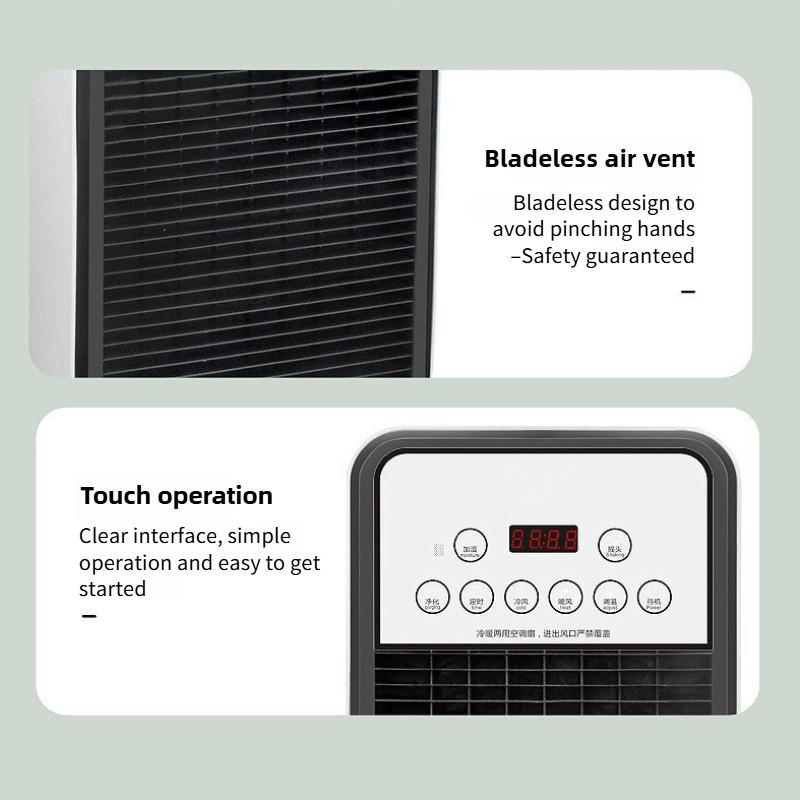 Мобильный вертикальный кондиционер, охлаждение и обогрев, двойного назначения, вентилятор кондиционера, бытовой, настенный, обогреватель теплого воздуха