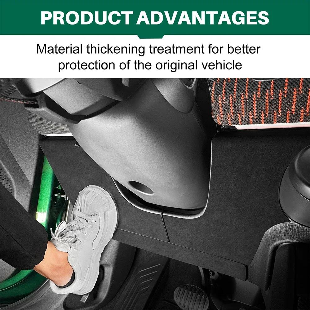 Anti-Kick Pad Sticker for Mini Countryman U25 2024-2025 Driver Side Panel Protection, Suede/PU Leather/Carbon Fiber, LHD RHD
