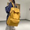 Schoolbag Female College Students Ins Solid Color Light Large Capacity Backpack Simple Junior High School High School Korean Backpack Man