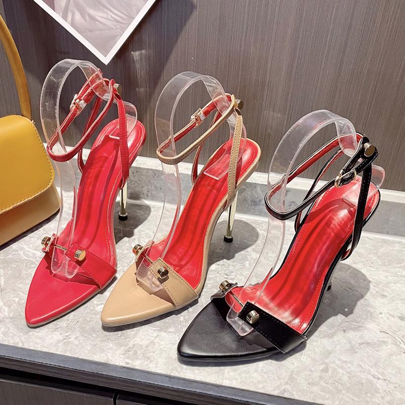 Fashion Eilyken Summer Rivet Design Buckle Strap Women Sandals Sexy Open Toe Wedding Stripper Heels Shoes Zapatos De Mujer
