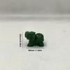 Hand Carved Natural Green Aventurine Jade Elephant Statue - Good Luck Ornament and Decor