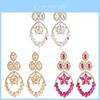 Элегантные серьги-капли из сплава для женщин с геометрическим дизайном и блеском