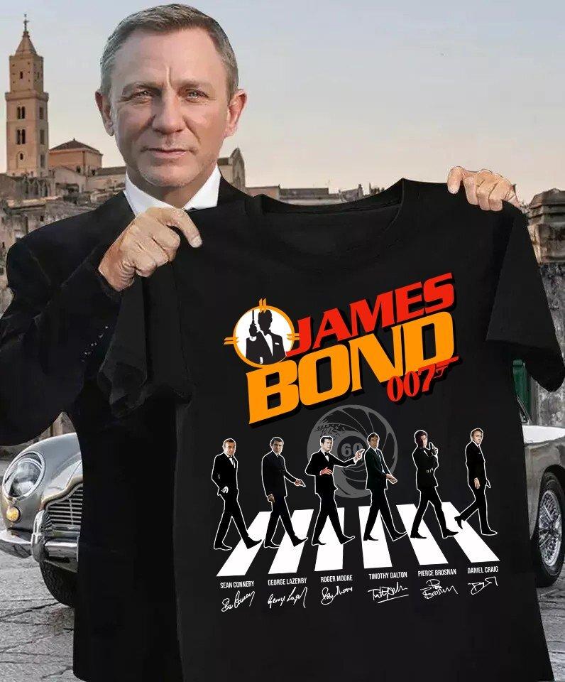 Футболка с подписью Джеймса Бонда 007 "Спасибо за воспоминания" Все размеры S-5XL Унисекс
