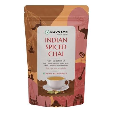 Navvayd Дези Масала Чай, (250 г, 125 чашек), с кардамоном, корицей, черным перцем, гвоздикой, семенами фенхеля и имбирем