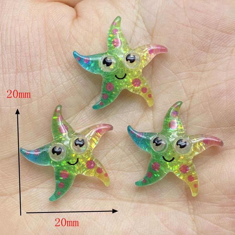 10/20 шт. Милые мини-кабошоны из смолы с плоской задней стороной, серия "Сияющий океан", Скрапбукинг, DIY, Аксессуары для украшения ювелирных изделий, F72