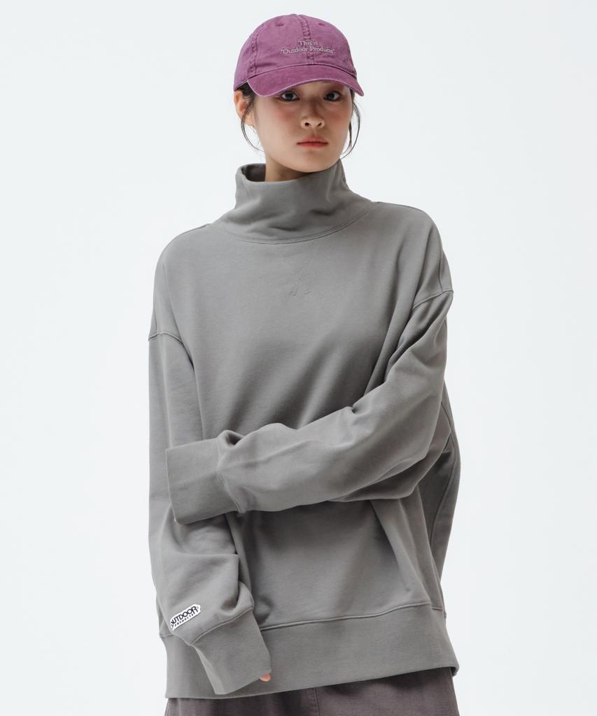 OUTDOOR PRODUCTS Mock Neck Sweat Shirts (Khaki)