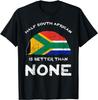 Half South African Is Better Than None RSA Heritage DNA T-Shirt South African Flag Print Pride Party T-shirt Unisex Streetwear