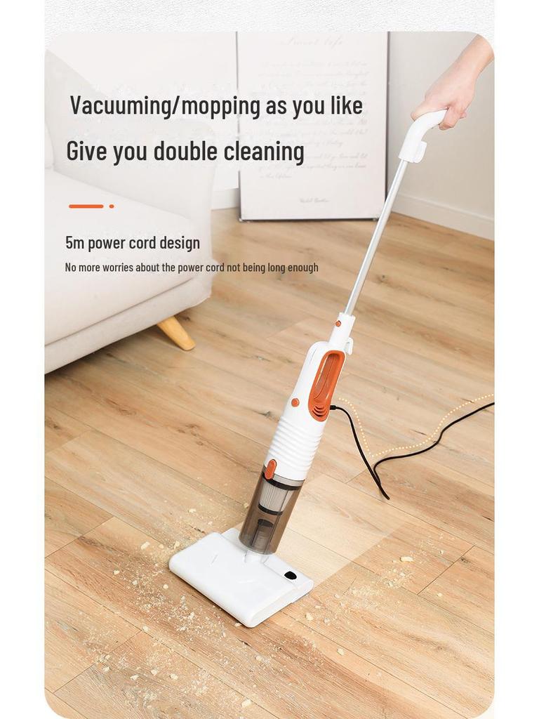 Ручной пылесос и швабра: Мощное всасывание, скребок для пола, универсальное чистящее средство