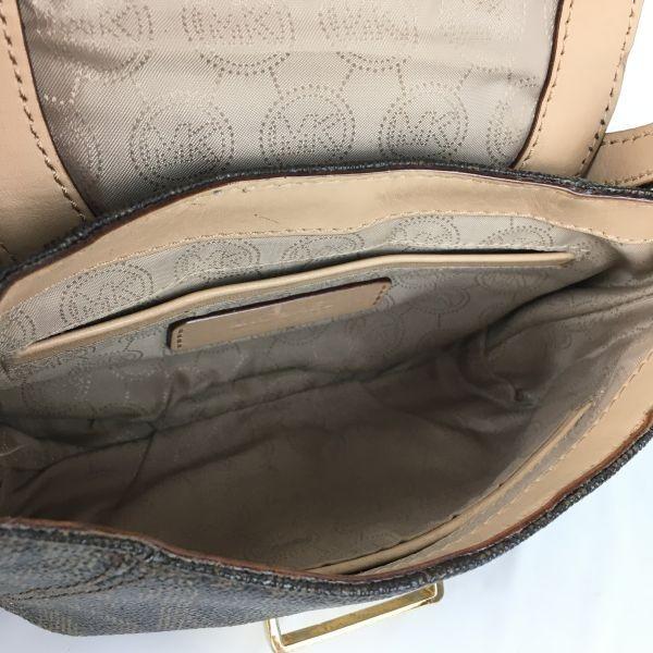 Michael Kors Сумка через плечо из натуральной кожи с логотипом MK, коричневая, маленького размера, женская(ИСПОЛЬЗОВАЛ)