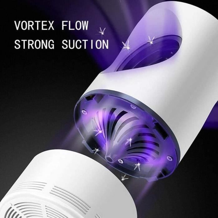 Tueur de moustique lampe eacute;lectrique Vortex physique anti-moustique Insecticide USB Powered LED UV Aucun rayonnement Zapper