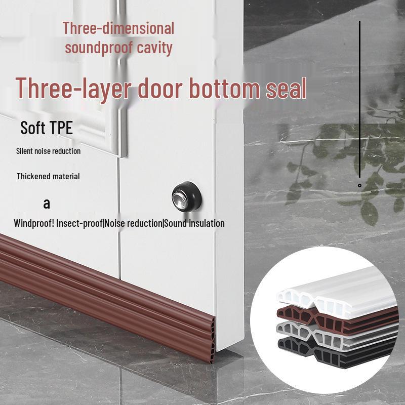Уплотнительная лента для низа двери - Ветрозащитная и Звукоизоляционная