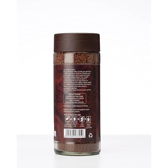 Растворимый кофе Continental Coffee XTRA в порошке | Банка 200 г | 30% цикория и 70% робусты | Растворимый кофе средней обжарки