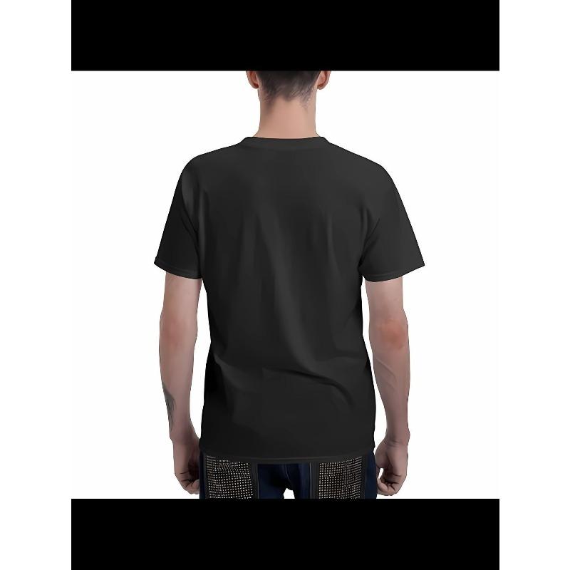 Европейские размеры Мужская забавная футболка с русским лозунгом - Белая с жирным черным кириллическим текстом и геометрическим принтом, Мягкая дышащая футболка с круглым вырезом и коротким рукавом