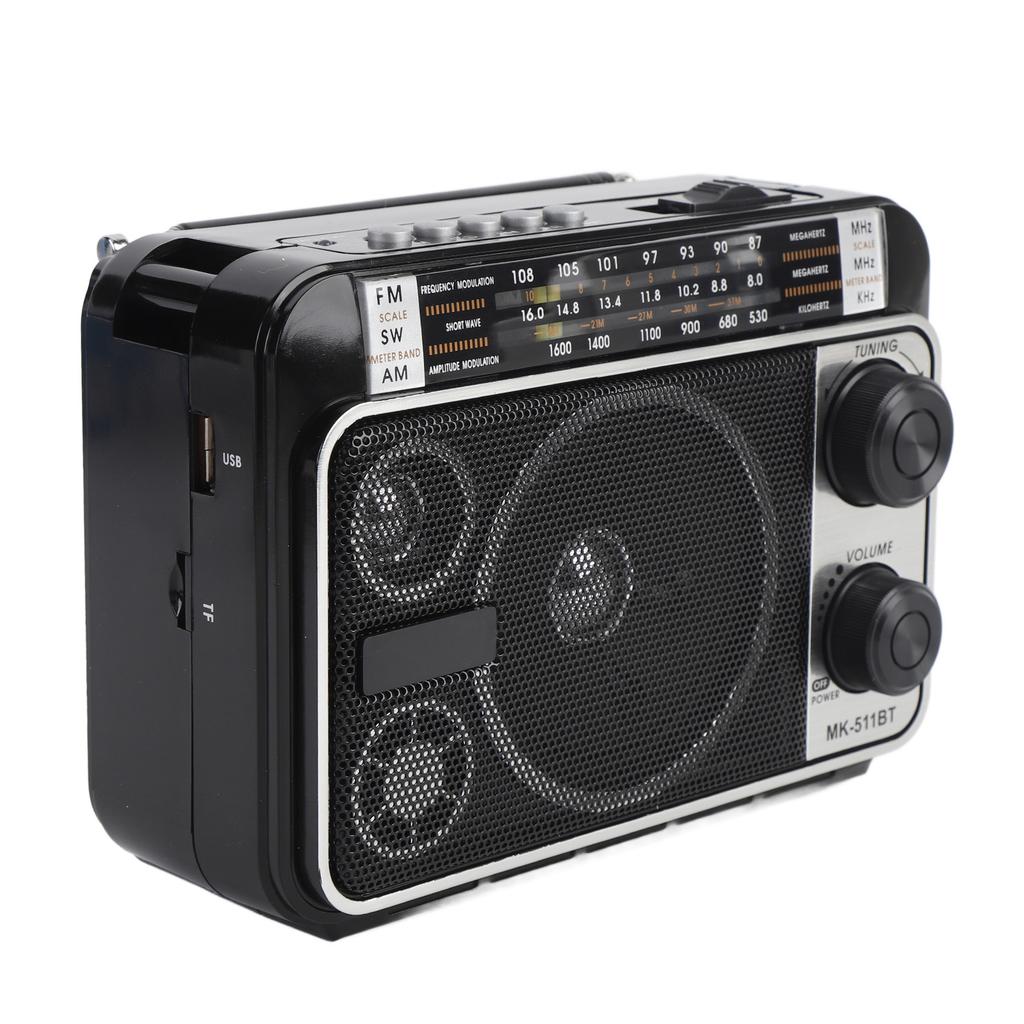 Портативный ретро-радио с двойным источником питания FM AM SW ретро-радио Bluetooth-динамик для дома и улицы