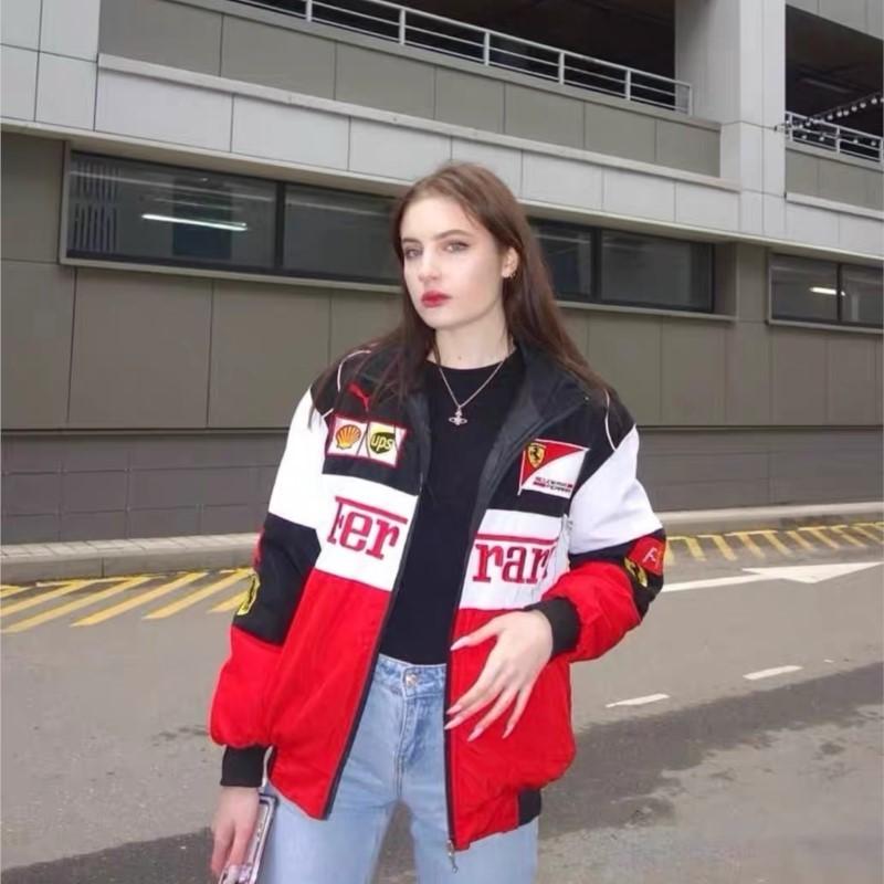 Гоночный костюм Ferrari Вышитая мотоциклетная куртка Велосипедный костюм Мотоциклетный костюм Повседневная спортивная куртка Для Ferrari 488 Roma F8 SF90