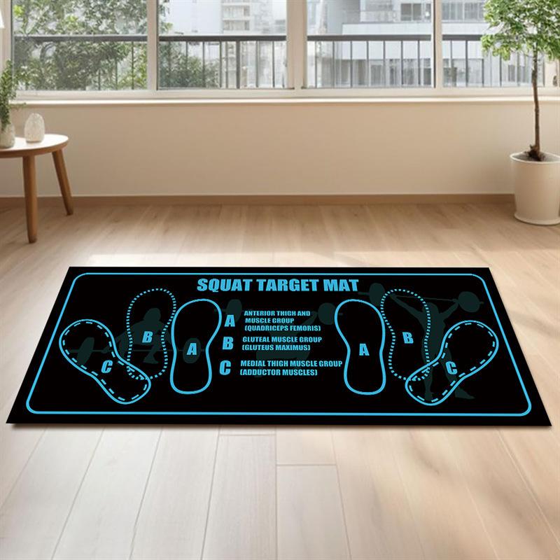 Fitness Squat Target Mat Pink Carpet Exercise Muscle Guide Posture Correction Rug for Home Gym Workout Area Home Decoration