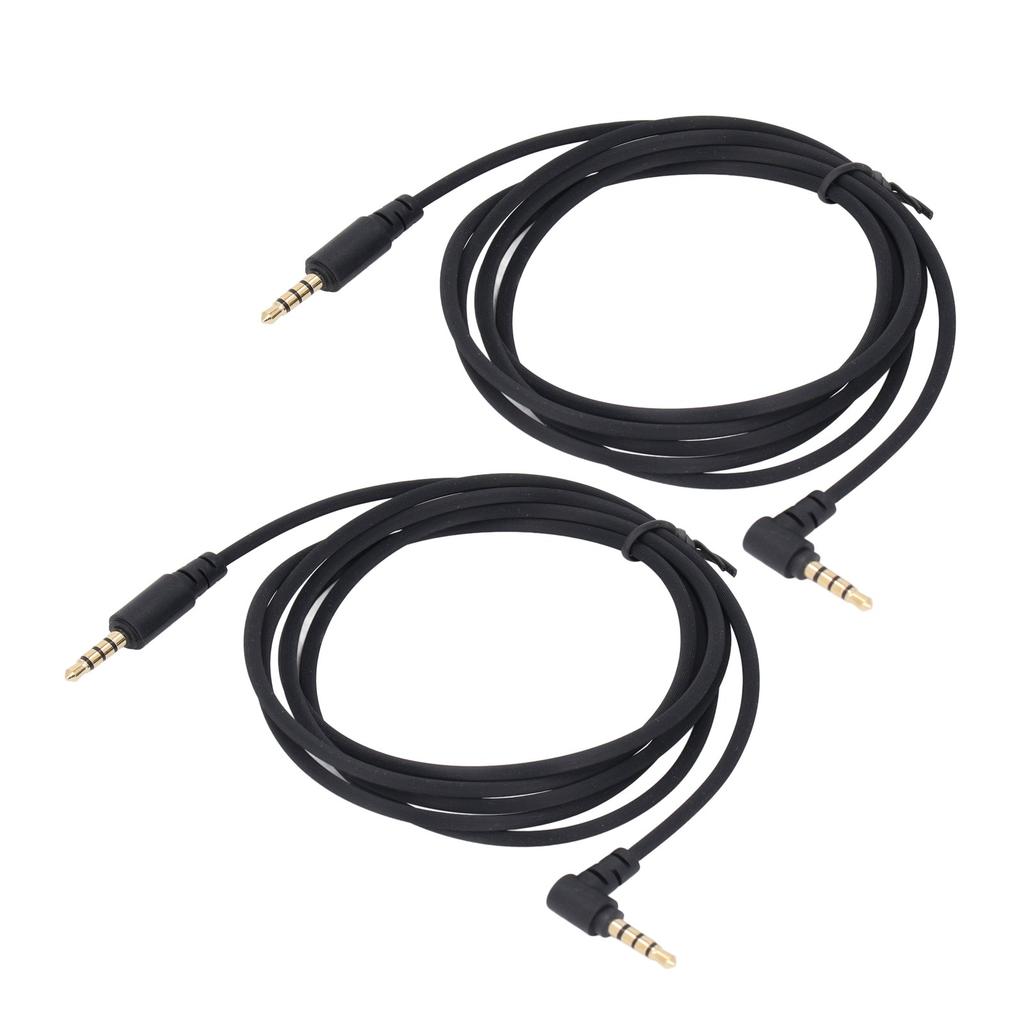 2pcs 90 Degree Right Angle Auxiliary Cord Replacement 3.5mm 1.5m Audio Cable for BlackShark V2 Pro