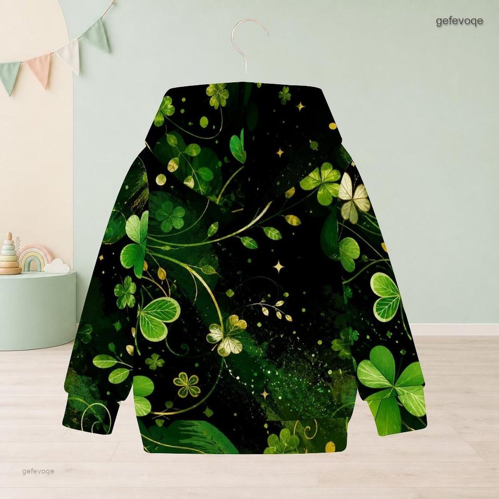 Girls Long Sleeve Hooded Pullover Navy Blue Snowflake Printed