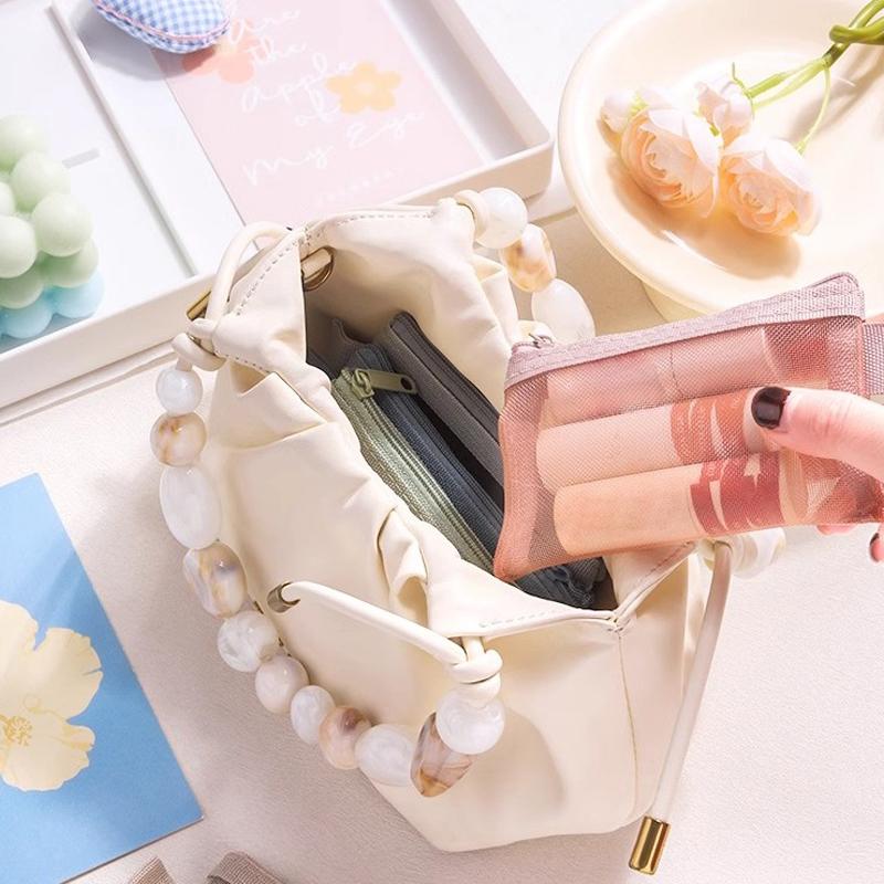 1 шт. Портативная мини сетчатая сумка для хранения на молнии, новый кошелек для монет, маленькая квадратная сетчатая монетница, дорожный органайзер для хранения, чехол для переноски на молнии