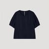 [shs Miss] Round Neck Puff Blouse Swwblp22140