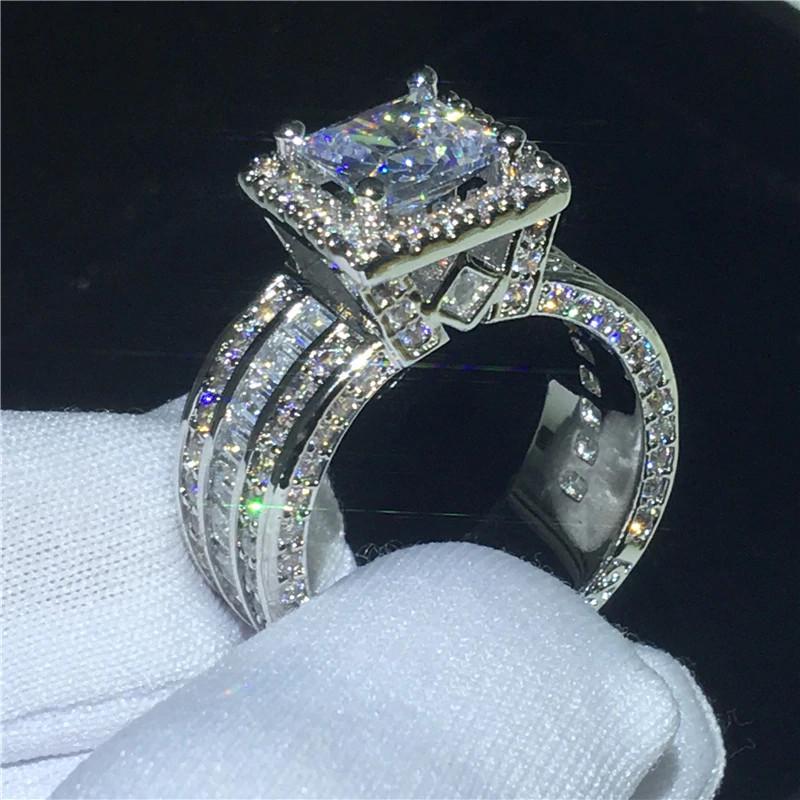 Серебряное модное помолвочное кольцо для женщин