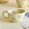 250 мл керамические кружки кофейные чашки ручной работы нерегулярные цветы молочная чашка для чая овсянка кружка для завтрака посуда для напитков кухня