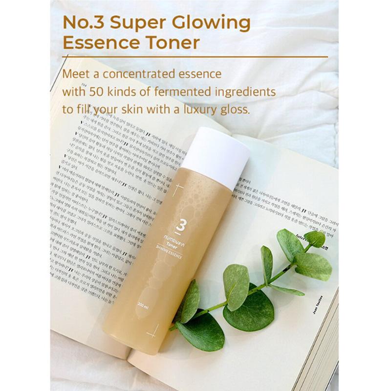 NUMBUZIN Нет. 3 тонера Super Glowing Essence — 2 размера по 100/200 мл (5 вариантов)