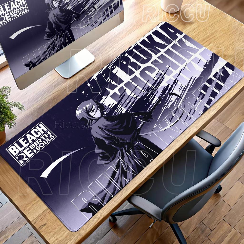 Anime Bleach Mouse Pads Gaming Accessories Extended Locking Edge Desk Rug Office Aesthetics Keyboard Anti-slip Carpet Rubber Mat