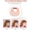Mini Selfie Ring Light USB Portable Clip-on Led Phone Fill Light for 3-level Brightness Dimmable for Live Stream Selfie Makes Up