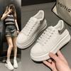 Маленькие белые туфли женские 2024 Весна Новые универсальные кроссовки с толстой подошвой Внутри Увеличение Повседневные спортивные туфли